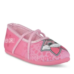 Chaussons Ballerine ROSE Fille Motif Uni Elastique