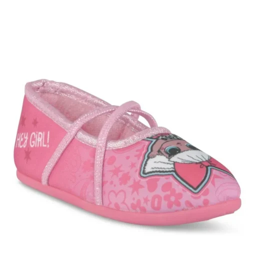 Chaussons Ballerine ROSE Fille Motif Uni Elastique