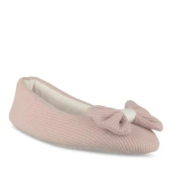 Chaussons Ballerine ROSE Femme Motif Uni A Enfiler