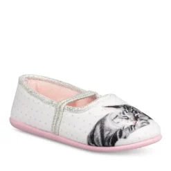 Chaussons Ballerine ROSE Fille Motif Animal Elastique