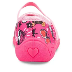 Chaussons Ballerine ROSE Fille Motif Uni Elastique