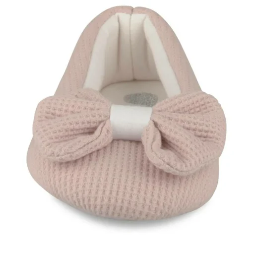 Chaussons Ballerine ROSE Femme Motif Uni A Enfiler
