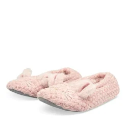 Chaussons Ballerine ROSE Femme Motif Uni A Enfiler