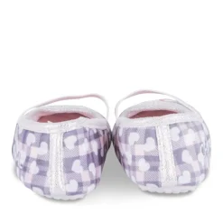 Chaussons Ballerine ROSE Fille Motif Carreaux Elastique
