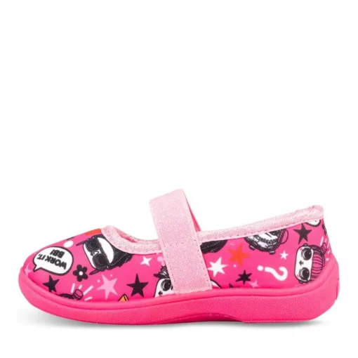 Chaussons Ballerine ROSE Fille Motif Uni Elastique
