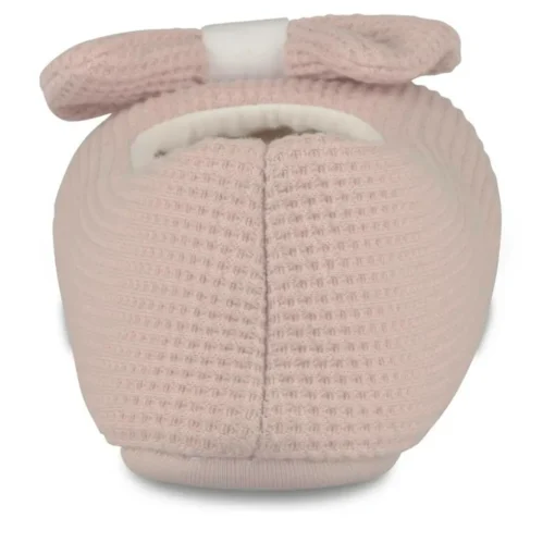 Chaussons Ballerine ROSE Femme Motif Uni A Enfiler