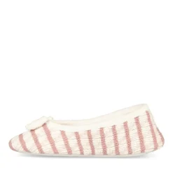 Chaussons Ballerine ROSE Femme Motif Rayures