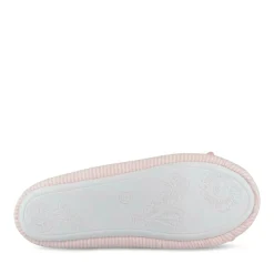 Chaussons Ballerine ROSE Femme Motif Rayures A Enfiler