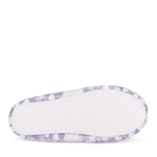 Chaussons Ballerine ROSE Fille Motif Carreaux Elastique