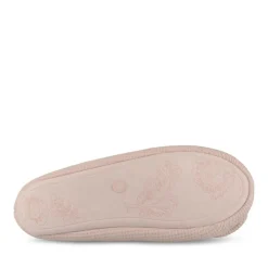 Chaussons Ballerine ROSE Femme Motif Uni A Enfiler