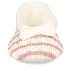 Chaussons Ballerine ROSE Femme Motif Rayures