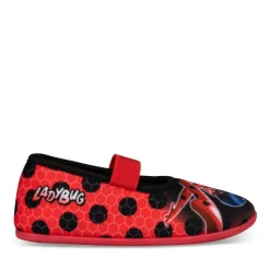 Chaussons Ballerine ROUGE Fille Motif A Pois Elastique