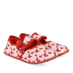 Chaussons Ballerine ROUGE Fille Motif Animal Scratch