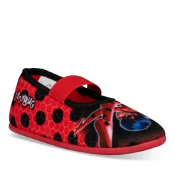 Chaussons Ballerine ROUGE Fille Motif A Pois Elastique