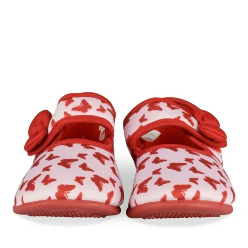 Chaussons Ballerine ROUGE Fille Motif Animal Scratch