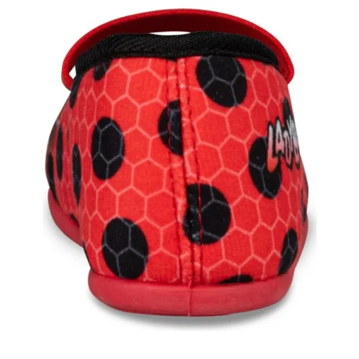Chaussons Ballerine ROUGE Fille Motif A Pois Elastique