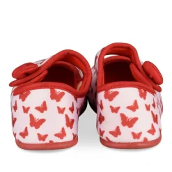 Chaussons Ballerine ROUGE Fille Motif Animal Scratch