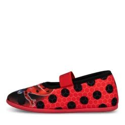 Chaussons Ballerine ROUGE Fille Motif A Pois Elastique