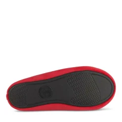 Chaussons Ballerine ROUGE Femme Motif Uni A Enfiler