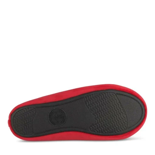 Chaussons Ballerine ROUGE Femme Motif Uni A Enfiler