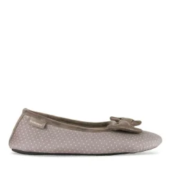 Chaussons Ballerine TAUPE Femme Motif Uni A Enfiler
