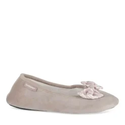 Chaussons Ballerine TAUPE Femme Motif Uni A Enfiler