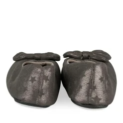 Chaussons Ballerine TAUPE Femme Motif Uni A Enfiler