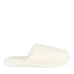 Chaussons BEIGE Femme Motif Uni A Enfiler