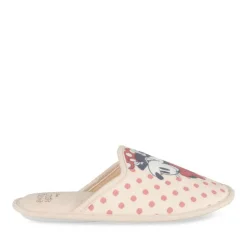 Chaussons BEIGE Femme Motif Uni A Enfiler