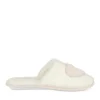 Chaussons BEIGE Femme Motif Uni A Enfiler