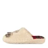 Chaussons BEIGE Femme Motif Animal A Enfiler