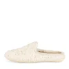 Chaussons BEIGE Femme Motif Uni A Enfiler
