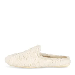 Chaussons BEIGE Femme Motif Uni A Enfiler
