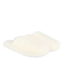 Chaussons BEIGE Femme Motif Uni A Enfiler