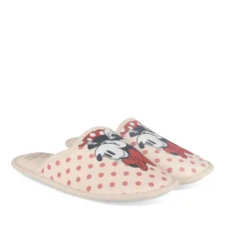Chaussons BEIGE Femme Motif Uni A Enfiler