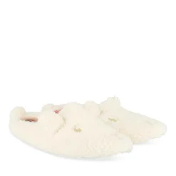 Chaussons BEIGE Femme Motif Uni A Enfiler