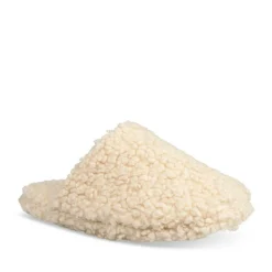 Chaussons BEIGE Femme Motif Uni A Enfiler
