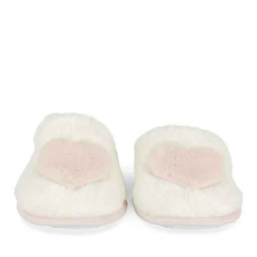 Chaussons BEIGE Femme Motif Uni A Enfiler