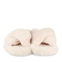 Chaussons BEIGE Femme Motif Uni A Enfiler