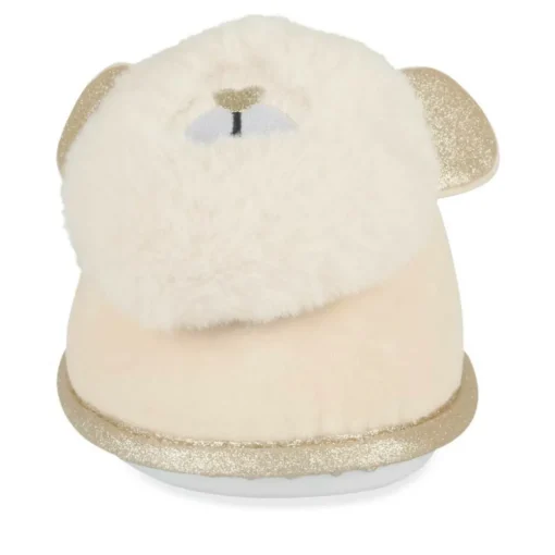 Chaussons BEIGE Femme Motif Uni A Enfiler