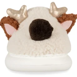 Chaussons BEIGE Femme Motif Animal A Enfiler