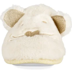 Chaussons BEIGE Femme Motif Animal A Enfiler
