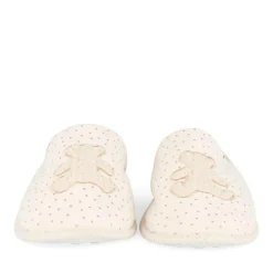 Chaussons BEIGE Femme Motif Uni A Enfiler