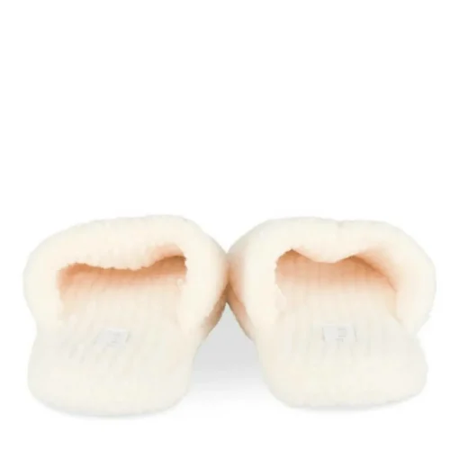 Chaussons BEIGE Femme Motif Uni A Enfiler