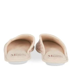 Chaussons BEIGE Femme Motif Uni A Enfiler