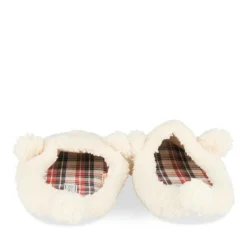 Chaussons BEIGE Femme Motif Uni A Enfiler