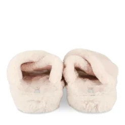 Chaussons BEIGE Femme Motif Uni A Enfiler
