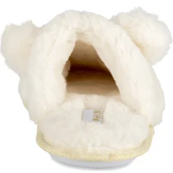 Chaussons BEIGE Femme Motif Animal A Enfiler