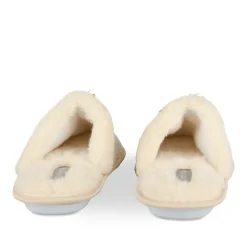 Chaussons BEIGE Femme Motif Uni A Enfiler