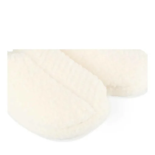 Chaussons BEIGE Femme Motif Uni A Enfiler